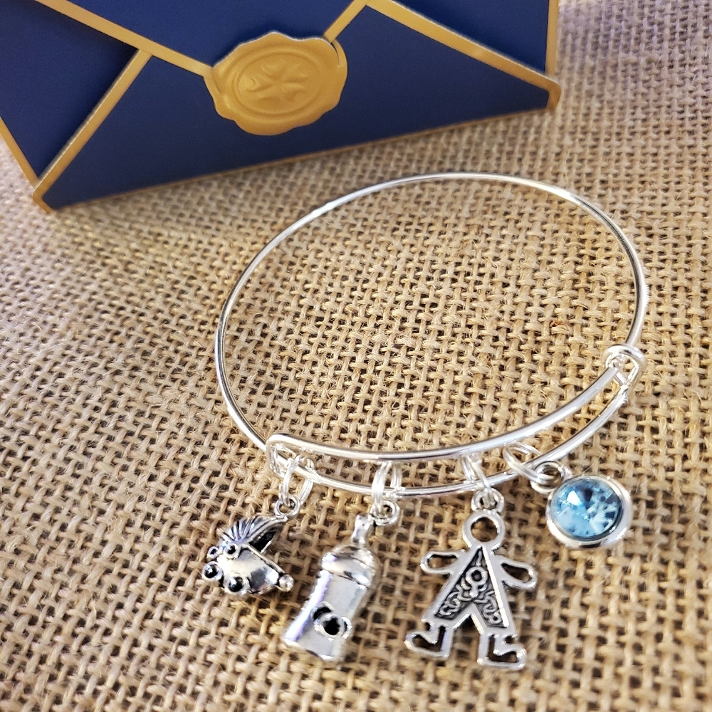 Hand-crafted 👩 Baby Boy 👶👦 Theme Bangle Bracelet